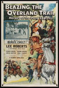1r101 BLAZING THE OVERLAND TRAIL Chap13 1sh '56 cool art of the Heroes of the Pony Express!