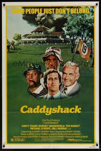 1r129 CADDYSHACK 1sh '80 Chevy Chase, Bill Murray, Rodney Dangerfield, golf classic!
