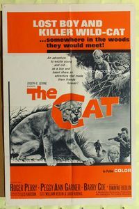 1r135 CAT 1sh '66 Roger Perry, Peggy Ann Garner, lost boy & killer wildcat!