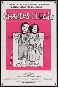 1r139 CHARLES & LUCIE Canadian 1sh '80 Nelly Kaplan's Charles et Lucie, wacky art!