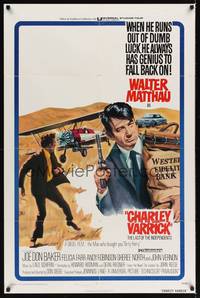 1r140 CHARLEY VARRICK 1sh '73 Walter Matthau in Don Siegel crime classic!