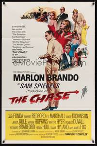 1r142 CHASE 1sh '66 Marlon Brando, Jane Fonda, Robert Redford, directed by Arthur Penn