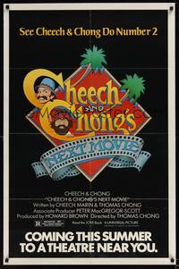 1r143 CHEECH & CHONG'S NEXT MOVIE advance 1sh '80 see Tommy Chong & Cheech Marin do number 2!