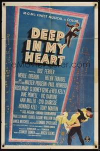 1r194 DEEP IN MY HEART 1sh '54 MGM's finest all-star musical, Jose Ferrer!