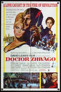 1r209 DOCTOR ZHIVAGO 1sh '65 Omar Sharif, Julie Christie, David Lean English epic, Terpning art!
