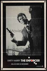 1r231 ENFORCER teaser 1sh '76 photo of Clint Eastwood as Dirty Harry by Bill Gold!
