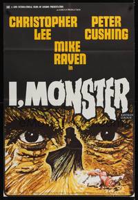 1r411 I, MONSTER English 1sh '71 Christopher Lee & Peter Cushing in a Dr. Jekyll & Mr. Hyde story!