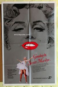 1r327 GOODNIGHT SWEET MARILYN int'l 1sh '89 Paula Lane as Monroe, classic flying skirt image!