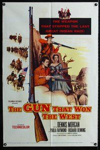 1r334 GUN THAT WON THE WEST 1sh '55 Dennis Morgan uses the 1st repeating rifles to stop Indians!