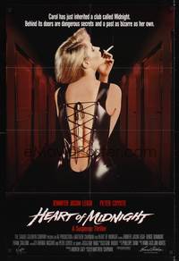 1r353 HEART OF MIDNIGHT Int'l 1sh '89 super sexy smoking Jennifer Jason Leigh in leather outfit!