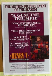 1r361 HENRY V 1sh '89 Kenneth Branagh stars & directs!