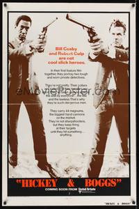 1r366 HICKEY & BOGGS teaser 1sh '72 Bill Cosby & Robert Culp are not cool slick heroes!