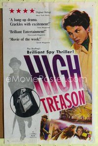 1r369 HIGH TREASON 1sh '52 Roy Boulting's brilliant Communist spy thriller!