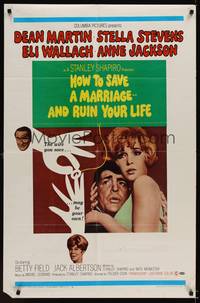 1r397 HOW TO SAVE A MARRIAGE 1sh '68 Dean Martin, Stella Stevens, Eli Wallach, And Ruin Your Life!