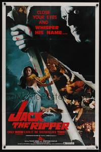 1r453 JACK THE RIPPER 1sh '79 Jess Franco, Klaus Kinski, cool sexy horror art by Copeland!