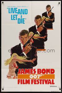 1r458 JAMES BOND 007 FILM FESTIVAL style A 1sh '76 Roger Moore as 007 w/sexy girl!