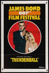 1r457 JAMES BOND 007 FILM FESTIVAL style B 1sh '75 Sean Connery w/sexiest girl, Thunderball!