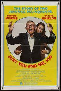 1r483 JUST YOU & ME, KID 1sh '79 great image of laughing George Burns & young Brooke Shields!