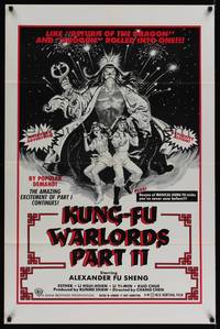 1r502 KUNG-FU WARLORDS PART II 1sh '83 like Return of the Dragon and Shogun rolled into one!