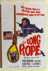 1r530 LONG ROPE 1sh '61 a frontier town where lawlessness made its last stand!