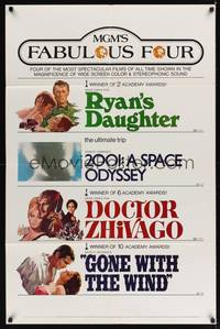 1r571 MGM'S FABULOUS FOUR 1sh '71 Ryan's Daughter, 2001, Doctor Zhivago & Gone With the Wind!