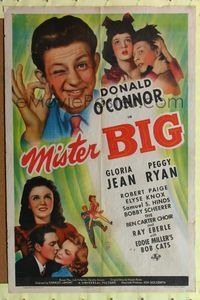 1r582 MISTER BIG 1sh '43 winking Donald O'Connor, Gloria Jean, Peggy Ryan!