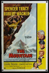 1r588 MOUNTAIN 1sh '56 mountain climber Spencer Tracy, Robert Wagner, Claire Trevor!