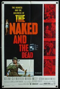 1r607 NAKED & THE DEAD 1sh '58 from Norman Mailer's novel, Aldo Ray in World War II!