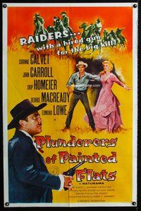 1r684 PLUNDERERS OF PAINTED FLATS 1sh '59 Corinne Calvet & John Carroll in western action!