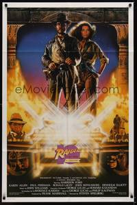 1r724 RAIDERS OF THE LOST ARK style A Kilian 1sh R91 different art of Ford & Allen by Struzan!