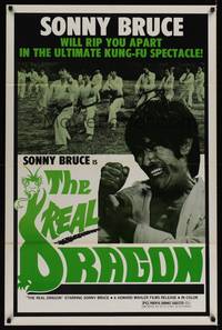 1r728 KUNG-FU THE INVISIBLE FIST 1sh R1970s The Real Dragon with Sonny Bruce, Brucesploitation!
