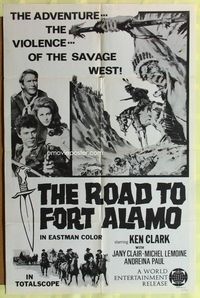 1r750 ROAD TO FORT ALAMO 1sh '66 Mario Bava's La Strada per Fort Alamo, western!