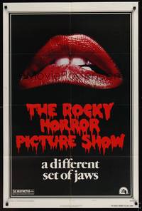 1r758 ROCKY HORROR PICTURE SHOW style A 1sh '75 classic close up lips image, different set of jaws!