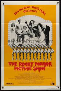 1r759 ROCKY HORROR PICTURE SHOW style B 1sh '75 wacky image of 