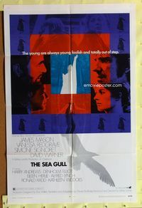1r791 SEA GULL 1sh '69 directed by Sidney Lumet, James Mason, pretty Vanessa Redgrave!