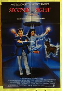 1r792 SECOND SIGHT 1sh '89 John Larroquette is in the detective biz with psychic wiz, Pinchot!