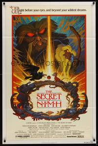 1r796 SECRET OF NIMH 1sh '82 Don Bluth, cool mouse fantasy cartoon artwork by Tim Hildebrandt!