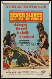 1r806 SEVEN SLAVES AGAINST THE WORLD 1sh '65 Gli Schiavi Piu Forti del Mondo, sword & sandal!