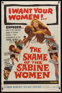 1r817 SHAME OF THE SABINE WOMEN 1sh '62 El rapto de las sabinas, blackest pages of human history!