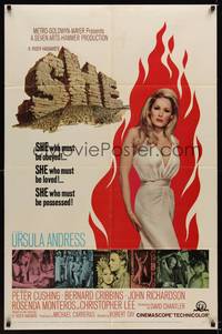 1r819 SHE 1sh '65 Hammer fantasy, image of sexy Ursula Andress, who must be possessed!