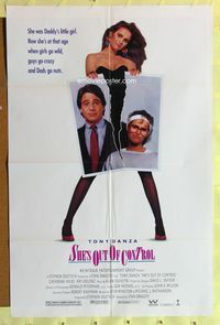 1r822 SHE'S OUT OF CONTROL 1sh '89 Tony Danza is a dad going nuts, Catherine Hicks, Ami Dolenz!