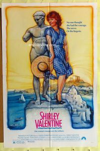1r825 SHIRLEY VALENTINE 1sh '89 Pauline Collins, Tom Conti, cool Drew Struzan artwork!