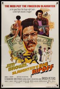 1r845 SLAUGHTER'S BIG RIPOFF 1sh '73 the mob put the finger on BAD Jim Brown!