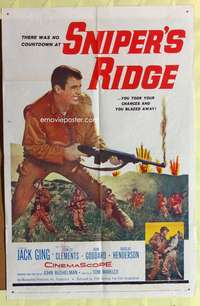 1r852 SNIPER'S RIDGE 1sh '61 Jack Ging, Stanley Clements, you took your chances and blazed away!