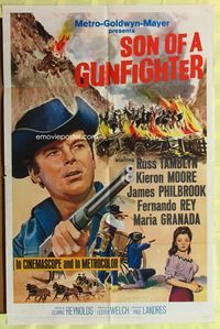 1r860 SON OF A GUNFIGHTER 1sh '66 Russ Tamblyn as Johnny Ketchum, cool western art!