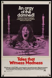 1r894 TALES THAT WITNESS MADNESS 1sh '73 wacky screaming head on food platter horror image!