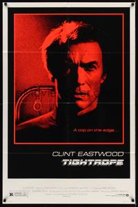 1r914 TIGHTROPE 1sh '84 Clint Eastwood is a cop on the edge, cool handcuff image!