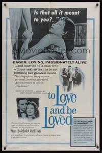 1r918 TO LOVE & BE LOVED 1sh '60 Liebe, wie die Frau sie wunscht, Barbara Rutting, Thomas Reiner!
