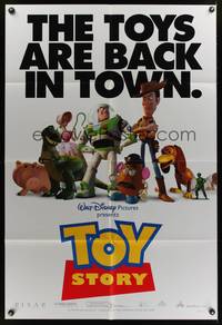 1r926 TOY STORY DS 1sh '95 Disney & Pixar cartoon, great image of Buzz, Woody & cast!
