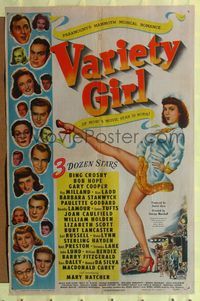 1r949 VARIETY GIRL style A 1sh '47 all-star cast, Bing Crosby, Bob Hope, Gary Cooper!